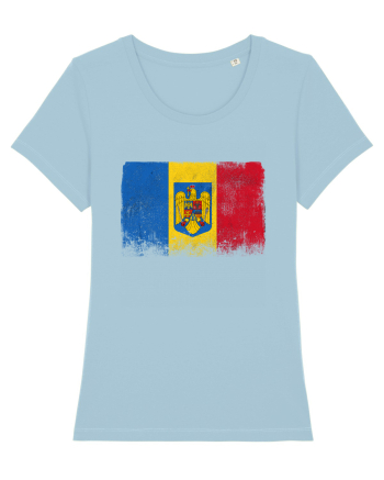 Steag Vintage Romania Sky Blue
