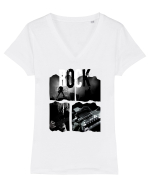 Vintage Rock Tricou mânecă scurtă guler V Damă Evoker