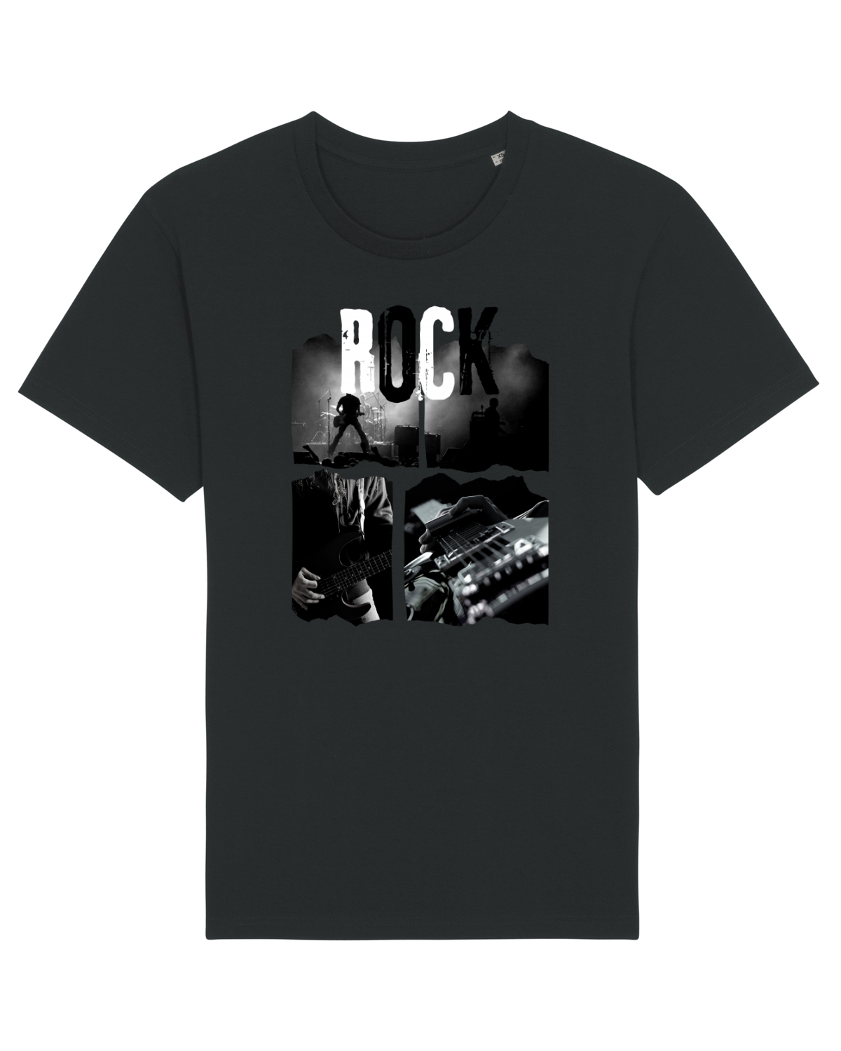 Tricou mânecă scurtă Unisex Rocker Black