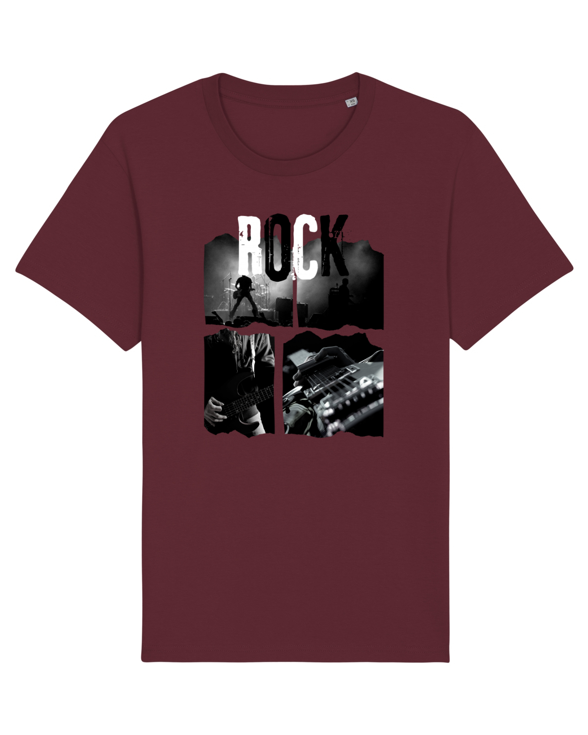 Tricou mânecă scurtă Unisex Rocker Burgundy