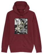 Vintage Rock Hanorac cu fermoar Unisex Connector