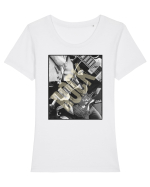 Vintage Rock Tricou mânecă scurtă guler larg fitted Damă Expresser