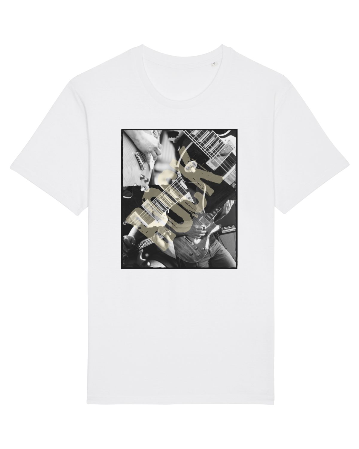 Tricou mânecă scurtă Unisex Rocker White