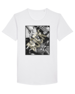 Vintage Rock Tricou mânecă scurtă guler larg Bărbat Skater