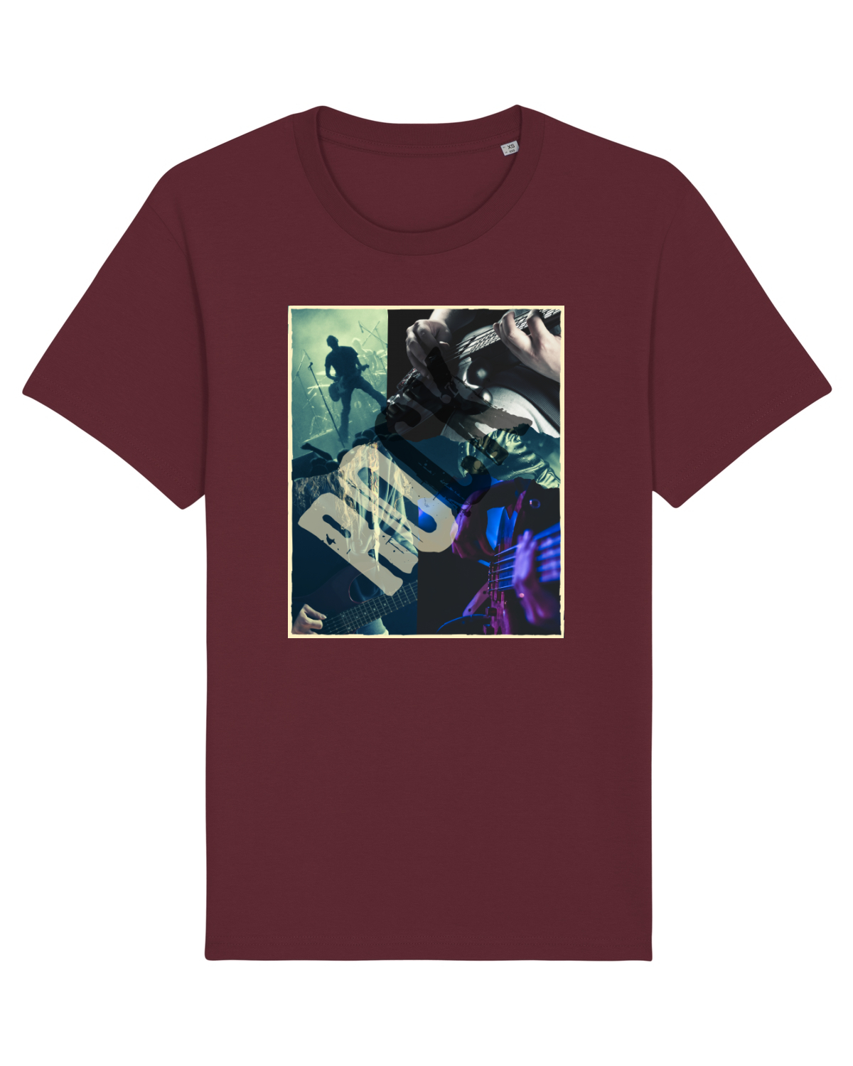 Tricou mânecă scurtă Unisex Rocker Burgundy