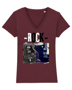 Vintage Rock Tricou mânecă scurtă guler V Damă Evoker