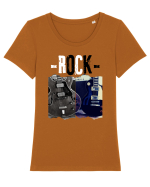 Vintage Rock Tricou mânecă scurtă guler larg fitted Damă Expresser