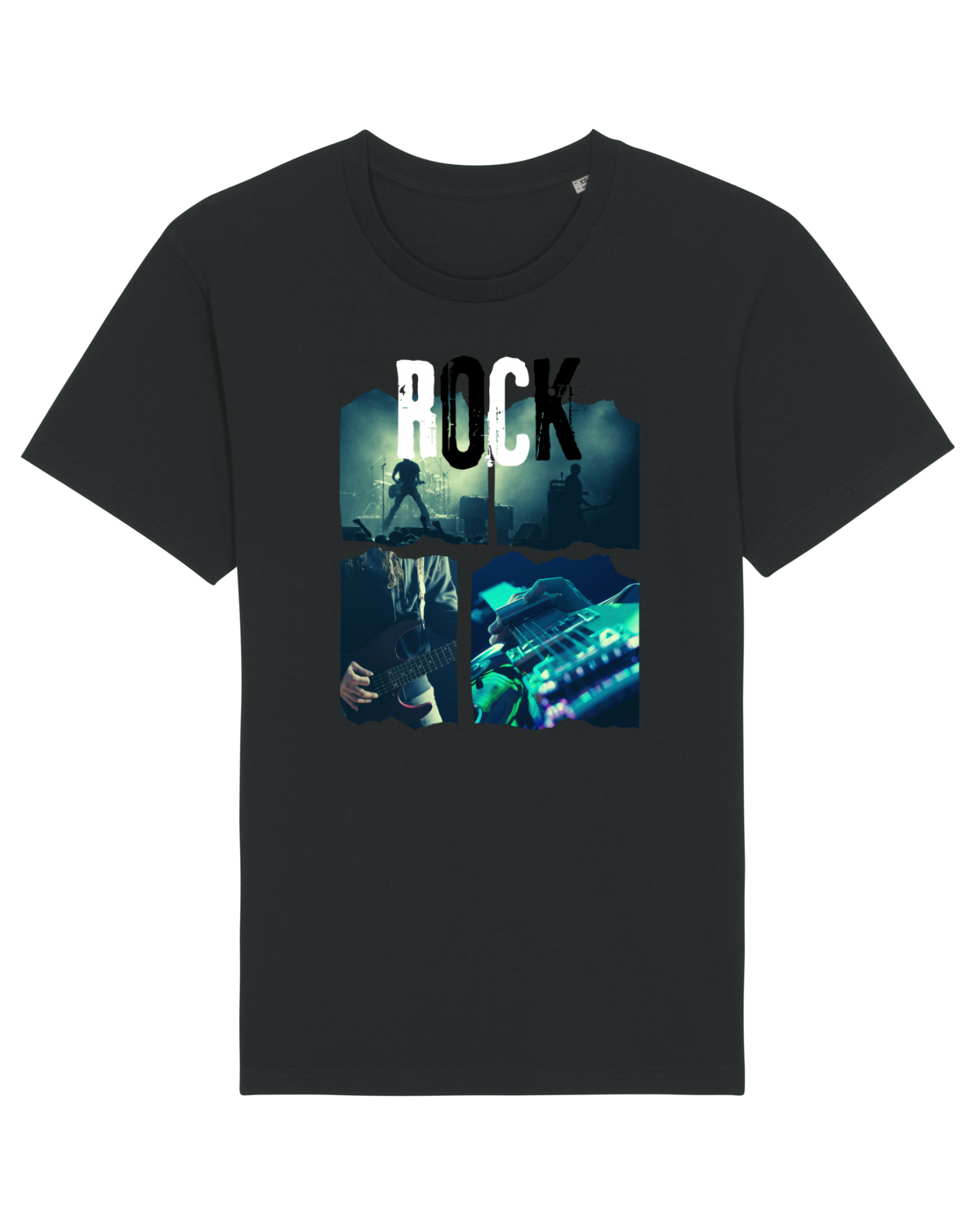 Tricou mânecă scurtă Unisex Rocker Black