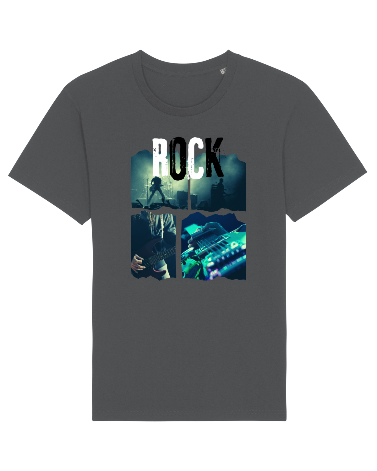 Tricou mânecă scurtă Unisex Rocker Anthracite
