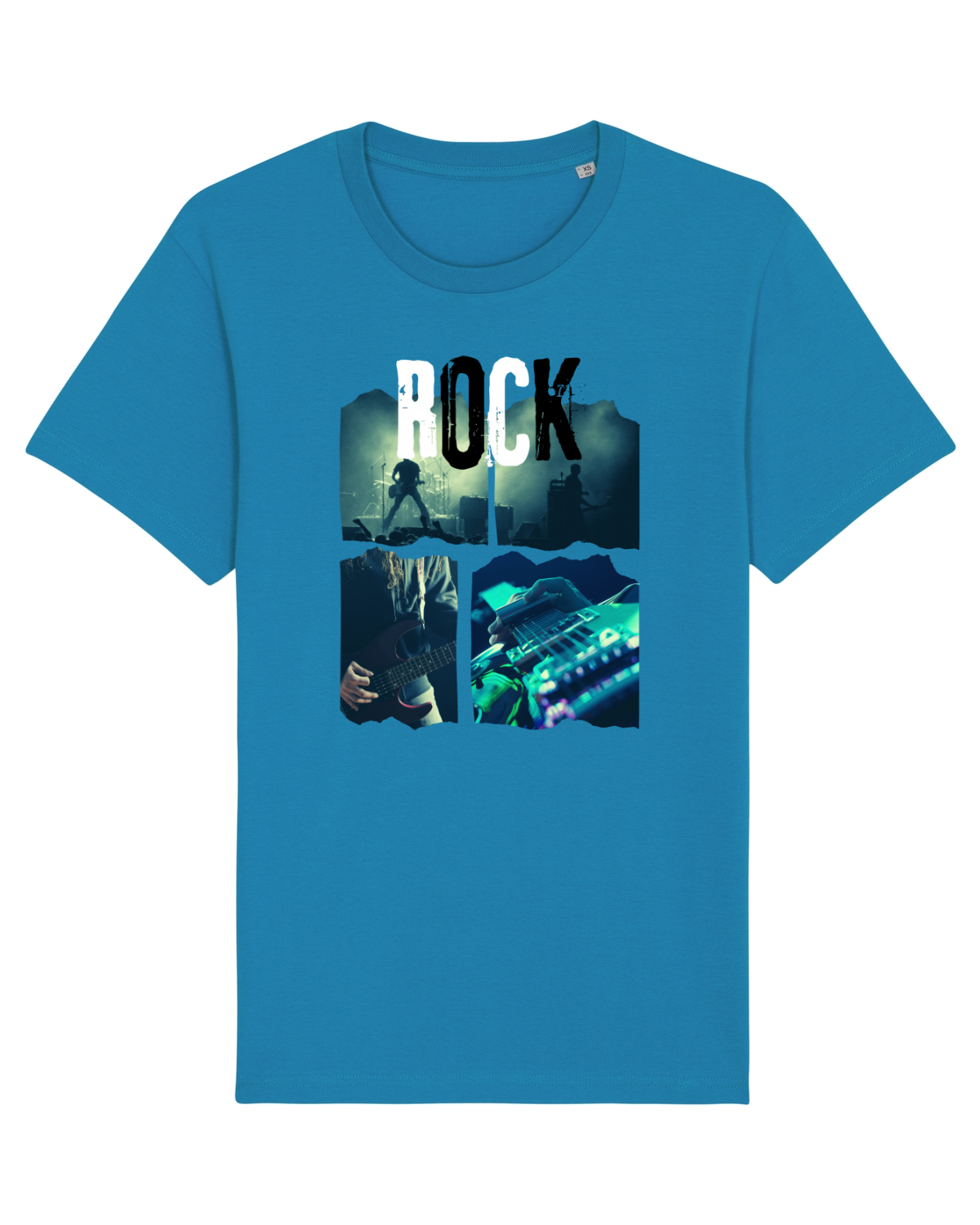 Tricou mânecă scurtă Unisex Rocker Azur