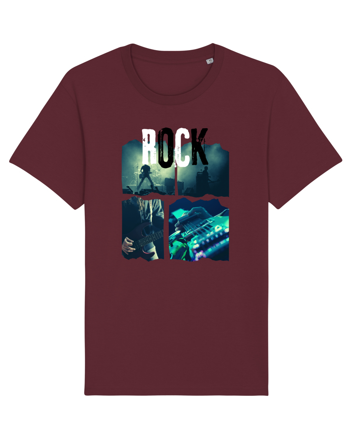Tricou mânecă scurtă Unisex Rocker Burgundy