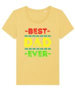 Best Dad Ever Tricou mânecă scurtă guler larg fitted Damă Expresser