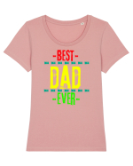Best Dad Ever Tricou mânecă scurtă guler larg fitted Damă Expresser