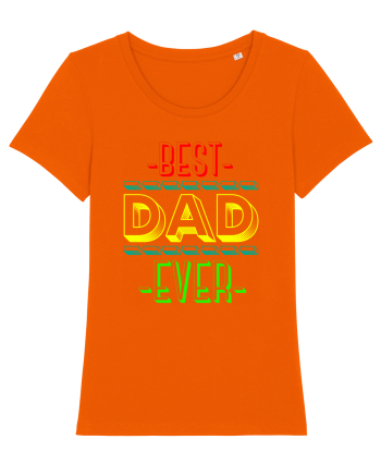Best Dad Ever Bright Orange