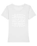 Best Mom Ever Tricou mânecă scurtă guler larg fitted Damă Expresser