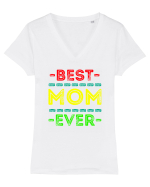 Best Mom Ever Tricou mânecă scurtă guler V Damă Evoker