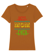 Best Mom Ever Tricou mânecă scurtă guler larg fitted Damă Expresser