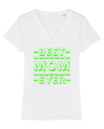 Best Mom Ever Tricou mânecă scurtă guler V Damă Evoker