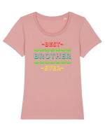 Best Brother Ever  Tricou mânecă scurtă guler larg fitted Damă Expresser