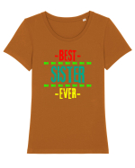 Best Sister Ever Tricou mânecă scurtă guler larg fitted Damă Expresser
