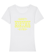Best Sister Ever Tricou mânecă scurtă guler larg fitted Damă Expresser