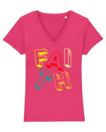 Faith Tricou mânecă scurtă guler V Damă Evoker