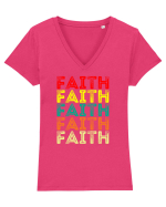 Faith Tricou mânecă scurtă guler V Damă Evoker