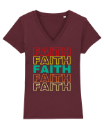 Faith Tricou mânecă scurtă guler V Damă Evoker