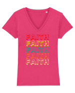 Faith Tricou mânecă scurtă guler V Damă Evoker