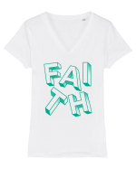 Faith Tricou mânecă scurtă guler V Damă Evoker