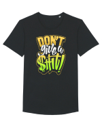 Don't give a shit! Tricou mânecă scurtă guler larg Bărbat Skater