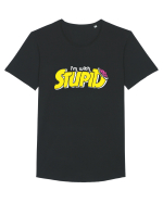I'm with stupid Tricou mânecă scurtă guler larg Bărbat Skater