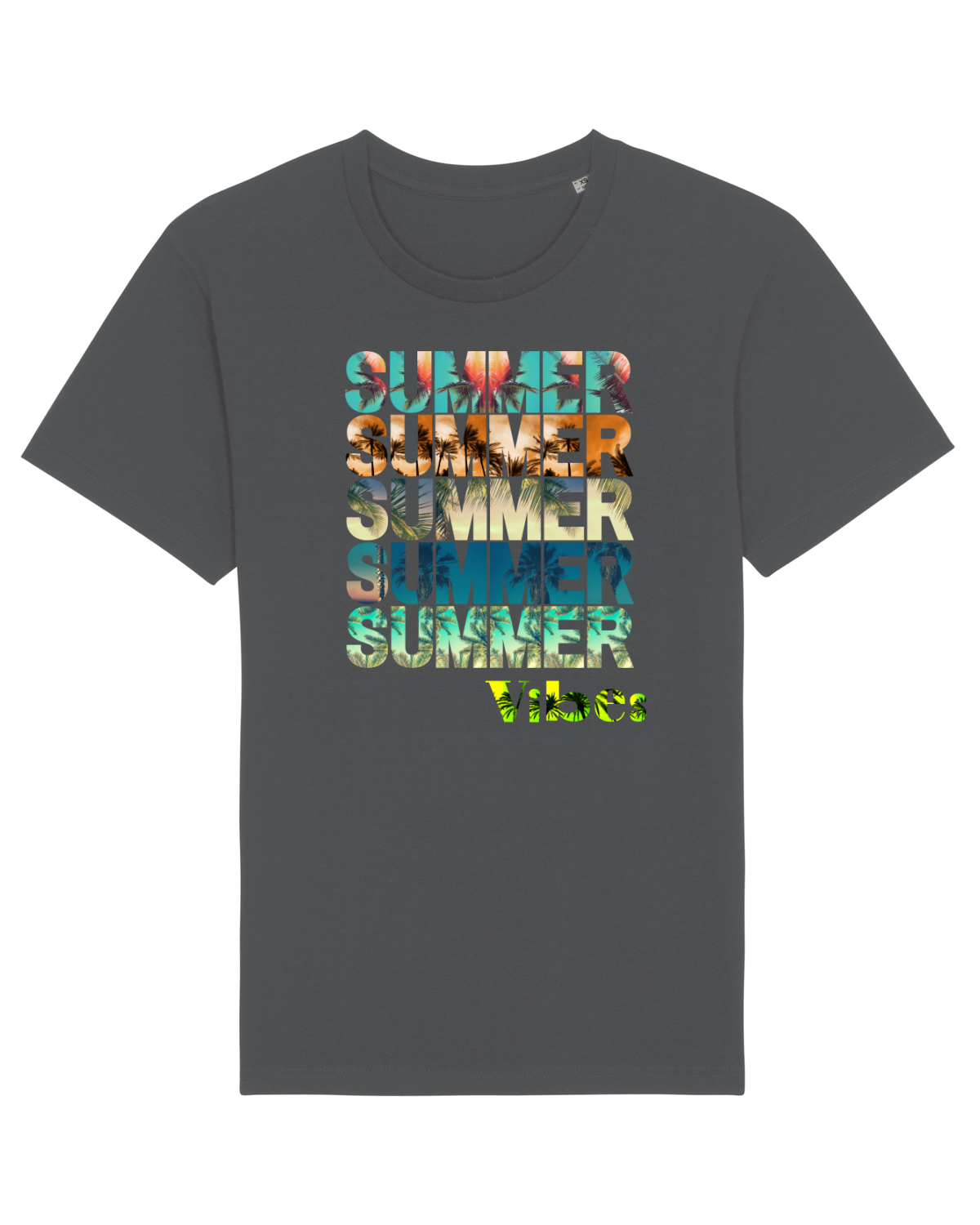 Tricou mânecă scurtă Unisex Rocker Anthracite