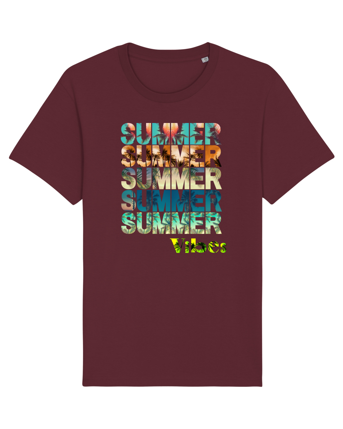 Tricou mânecă scurtă Unisex Rocker Burgundy