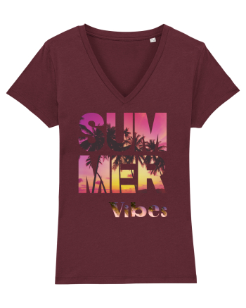 Summer Vibes  Burgundy