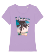 Summer Vibes  Tricou mânecă scurtă guler larg fitted Damă Expresser