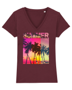 Summer Vibes  Tricou mânecă scurtă guler V Damă Evoker