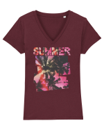 Summer Vibes  Tricou mânecă scurtă guler V Damă Evoker
