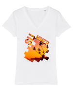Summer Vibes  Tricou mânecă scurtă guler V Damă Evoker