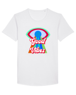 Good Vibes Tricou mânecă scurtă guler larg Bărbat Skater