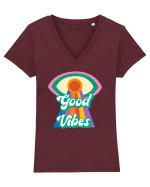 Good Vibes Tricou mânecă scurtă guler V Damă Evoker
