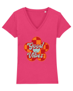 Good Vibes Tricou mânecă scurtă guler V Damă Evoker