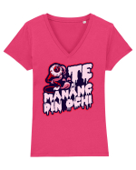 Te mănânc din ochi Tricou mânecă scurtă guler V Damă Evoker