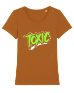 TOXIC Tricou mânecă scurtă guler larg fitted Damă Expresser