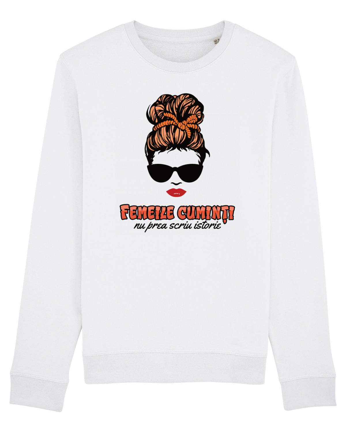 Bluză mânecă lungă Unisex Rise White