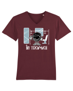 Aiurea în tramvai Tricou mânecă scurtă guler V Bărbat Presenter