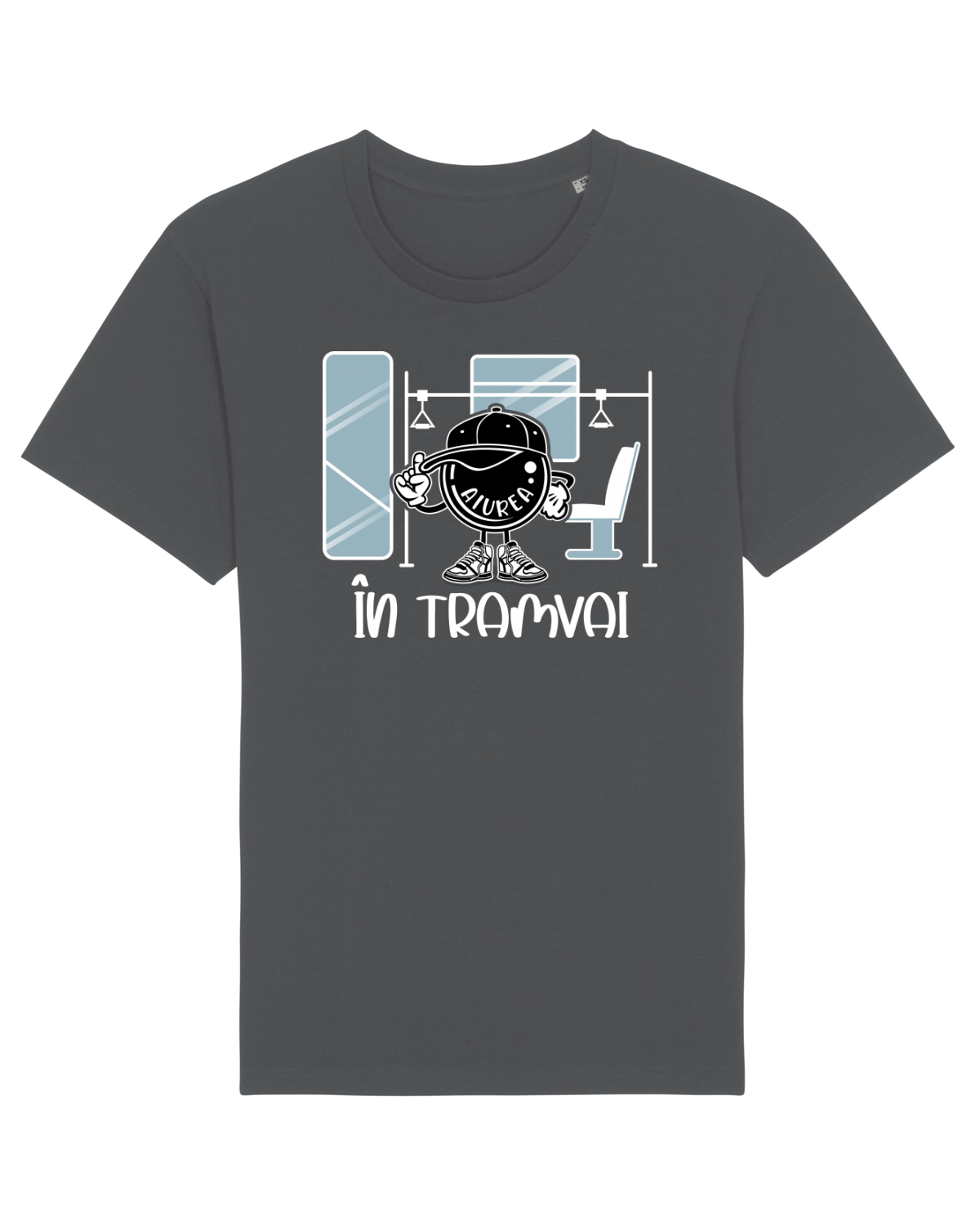 Tricou mânecă scurtă Unisex Rocker Anthracite