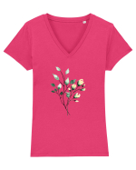 Blossom Tricou mânecă scurtă guler V Damă Evoker