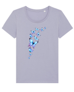 Free Tricou mânecă scurtă guler larg fitted Damă Expresser
