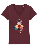 Geiko Tricou mânecă scurtă guler V Damă Evoker